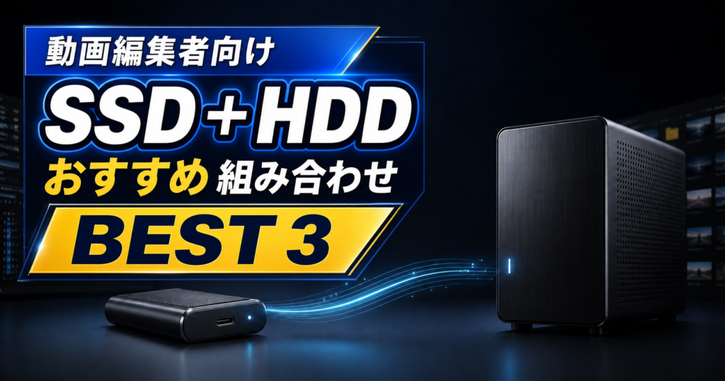 動画編集者向け SSD＋HDD おすすめ組み合わせ BEST3
