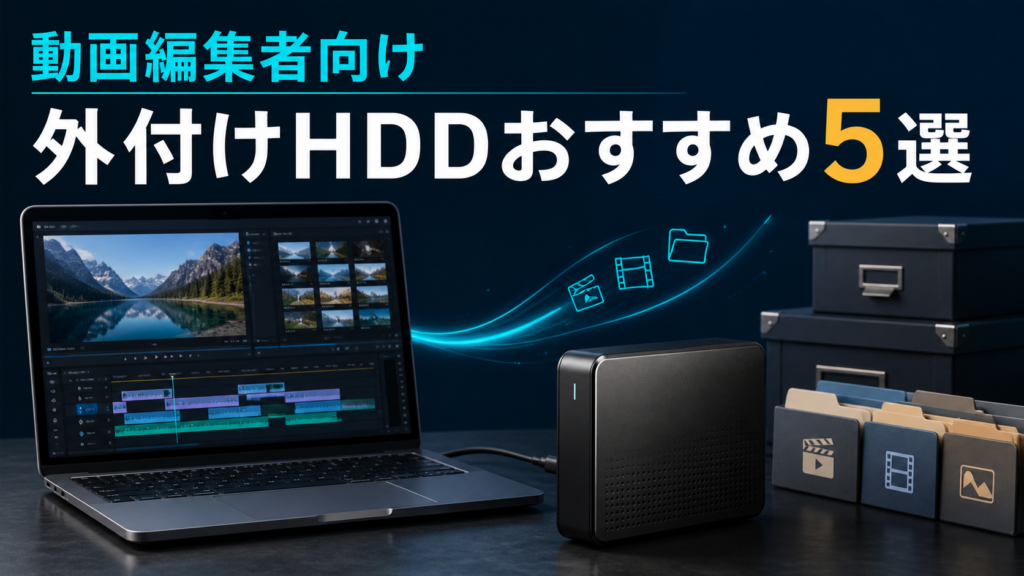 動画編集者向け外付けHDDおすすめ5選