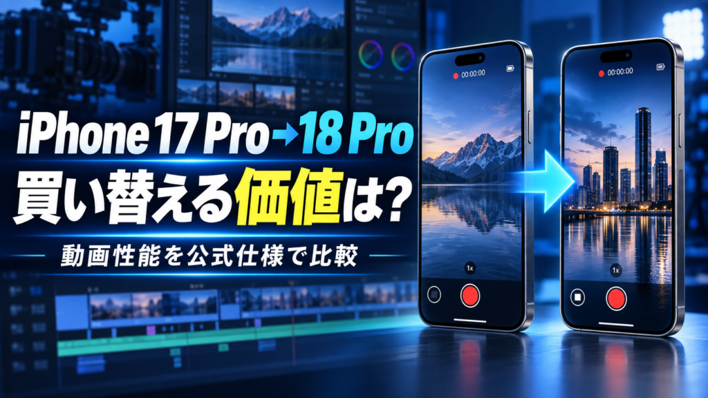 iPhone 17 Proから18 Proへ買い替える価値を動画性能で比較