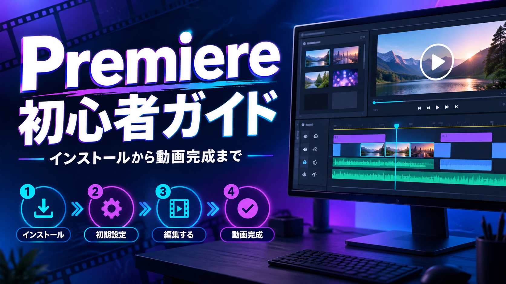 Premiere初心者がインストールから動画完成まで学ぶガイド