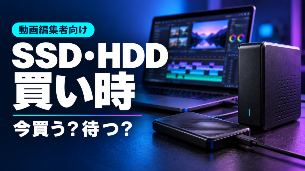 動画編集者向け SSD・HDDの買い時。今買うか待つかの判断基準。